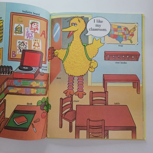 Sesame Street I Like School Burt Ernie Book Vintage 1980s Muppet Jim Henson - Picture 10 of 13